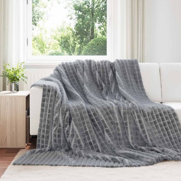 vidaXL Wohndecken 6 pcs Dunkelgrau 240 x 220 cm Fleece