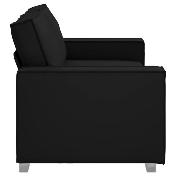 vidaXL Sofa 140cm Schwarz Stoff