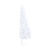 vidaXL K&uuml;nstlicher Halb-Weihnachtsbaum Beleuchtung Kugeln Wei&szlig; 120 cm