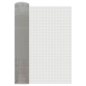 vidaXL Mesh Bildschirm 60 x 1000 cm 6 Mesh Edelstahl 201 Silber