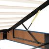 vidaXL Ottomane Bett mit Matratze & LEDs Blau 100x200 cm Stoff