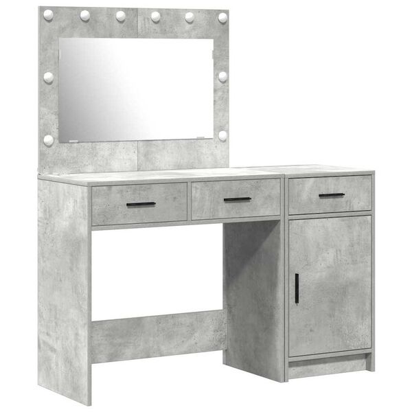 vidaXL Schminktisch mit T&uuml;r 2 pcs Grau 40 x 41 x 75 cm Holzwerkstoff