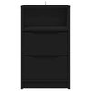 vidaXL Nachttische 2 pcs Schwarz 40 x 30 x 467 cm Holzwerkstoff