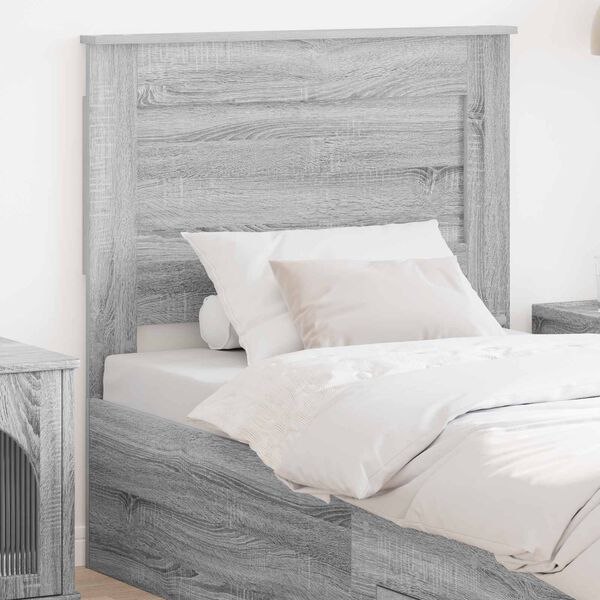 vidaXL Kopfteil mit Kopfteil Graues Sonoma 75 cm Holzwerkstoff
