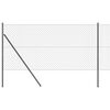vidaXL Bodenmontierter Maschendrahtzaun 10 x 1,2 m Grau Netz