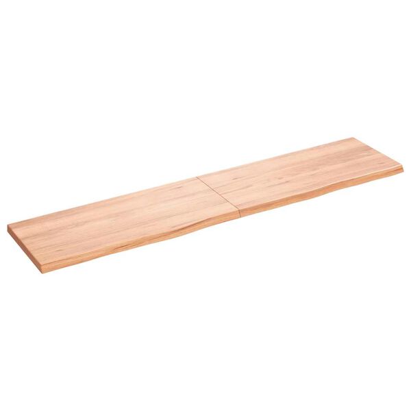 vidaXL Wandregal Hellbraun 180x40x(2-4) cm Massivholz Eiche Behandelt