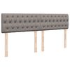 vidaXL Boxspringbett mit Matratze Taupe 200x200 cm Stoff