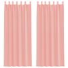 vidaXL Voile Vorh&auml;nge mit Stangentaschen 2 Stk. Rosa
