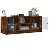 vidaXL TV-Schrank mit Glast&uuml;ren R&auml;uchereiche 102x37x42 cm