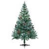 vidaXL K&uuml;nstlicher Weihnachtsbaum mit Beleuchtung Kugeln Zapfen 150 cm