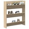 vidaXL Wand-Schuhschrank Sonoma-Eiche 80x18x90 cm Holzwerkstoff
