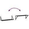 vidaXL Wandregale 2 pcs Schwarz Eichen-Optik 80 x 25 x 25,5 cm