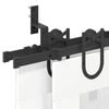 vidaXL Schiebet&uuml;rbeschlag-Set 200 cm Stahl Schwarz