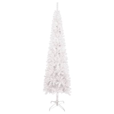 vidaXL Schlanker Weihnachtsbaum Weiß 180 cm