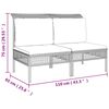 vidaXL 6-tlg. Garten-Lounge-Set mit Kissen Grau Poly Rattan