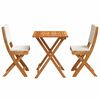 vidaXL Bistrogarnitur mit Kissen 3 pcs &Ouml;l-Natur Massivholz Akazie