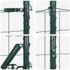 vidaXL Zaun mit Pfosten Gr&uuml;n 1,4 x 10 m Stahl und PVC