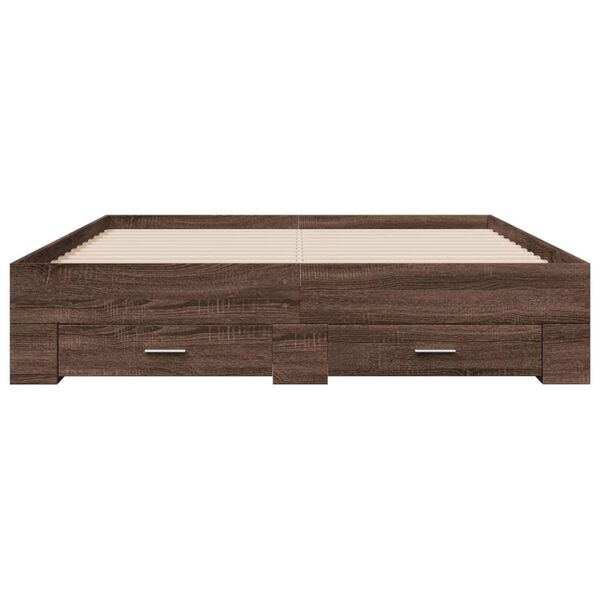vidaXL Bettgestell mit Schubladen Braun Eichen-Optik 150x200 cm