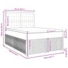 vidaXL Boxspringbett mit Matratze Hellgrau 140x190 cm Samt