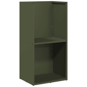 vidaXL Brennholzregal Olivgr&uuml;n 40x30x80 cm Kaltgewalzter Stahl