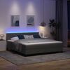 vidaXL Boxspringbett mit Matratze Dunkelgrau 180 x 200 cm Stoff