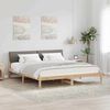 vidaXL Bettgestell Braun und Taupe 180 x 200 cm Massivholz Kiefer