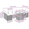 vidaXL Gartensofa-set mit Kissen 8 pcs Beige Poly-Rattan