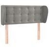 vidaXL Kopfteil mit Ohren Hellgrau 93x23x78/88 cm Samt