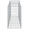 vidaXL Gabionen mit Hochbogen 7 Stk. 200x50x80/100 cm Verzinktes Eisen