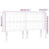 vidaXL Kopfteil mit Ohren Dunkelblau 183x16x118/128 cm Samt