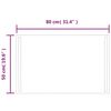 vidaXL LED-Badspiegel 80x50 cm