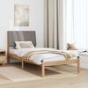 vidaXL Bettrahmen mit Kopfteil Braun 90 x 200 cm Massives Kiefernholz