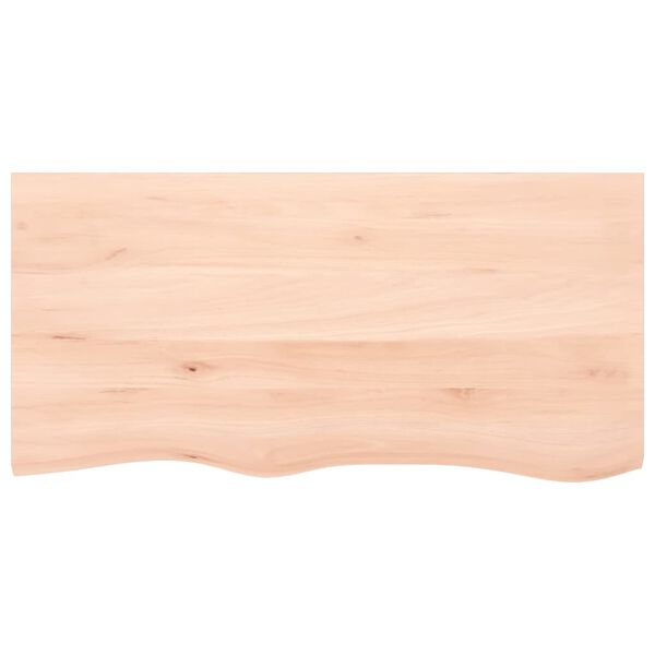 vidaXL Wandregal 100x50x(2-4) cm Massivholz Eiche Unbehandelt