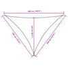 vidaXL Sonnensegel Oxford-Gewebe Dreieckig 3,5x3,5x4,9 m Wei&szlig;