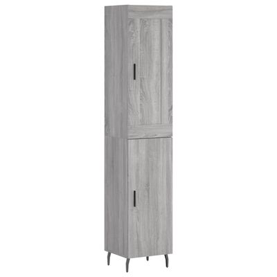 vidaXL Highboard Grau Sonoma 34,5x34x180 cm Holzwerkstoff