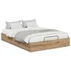 vidaXL Ottoman Bettgestell Artisan-Eiche 120 x 200 cm Holzwerkstoff