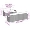 vidaXL Gartensofa-set mit Kissen 8 pcs Schwarz Poly-Rattan
