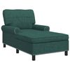 vidaXL Lounge-Liege mit Kissen Dunkelgr&uuml;n 91 x 157 x 91 cm Stoff