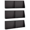 vidaXL St&uuml;tzmauer 6 stk. 60 x 12 x 50 cm Stahl Schwarz