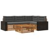 vidaXL Outdoor-Sofagarnitur 5 Stk. Natur und Anthrazit Polyester