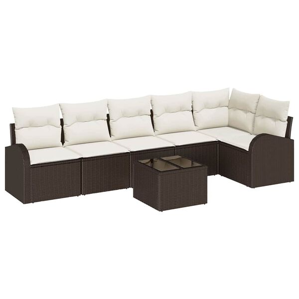 vidaXL Gartensofa-set Braun Poly-Rattan