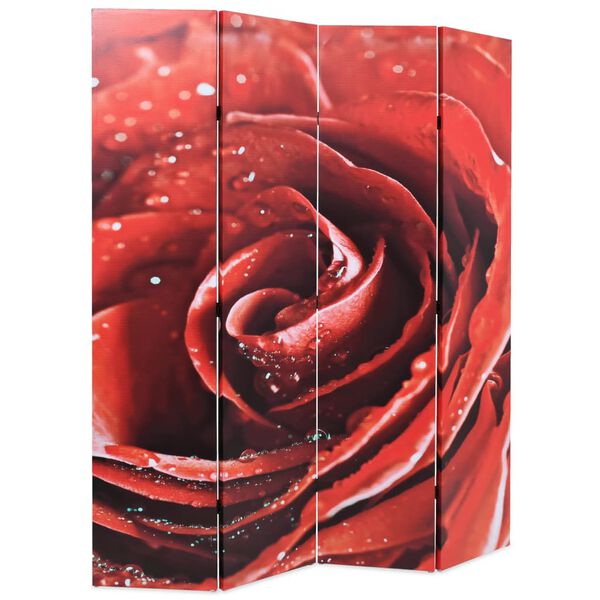 vidaXL Raumteiler klappbar 160 x 170 cm Rose Rot
