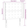vidaXL LED Kopfteil Schwarz 93x16x118/128 cm Stoff