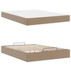 vidaXL Bettgestell mit Matratze mit Matratze 2 pcs Hellbraun PVC
