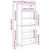 vidaXL Highboard Schwarz Eichen-Optik 69,5 x 34 x 180 cm Holzwerkstoff