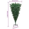 vidaXL Umgedrehter Kunst Weihnachtsbaum mit Kugelset Gr&uuml;n 240 cm PVC