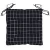 vidaXL Stuhlkissen 2 Stk. Schwarz Karomuster 50x50x7 cm Oxford-Gewebe