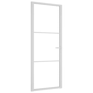 vidaXL Innent&uuml;r 83x201,5 cm Wei&szlig; ESG-Glas und Aluminium