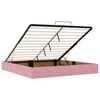vidaXL Ottoman-Bett mit Matratze & LEDs Rosa 160x200 cm Samt