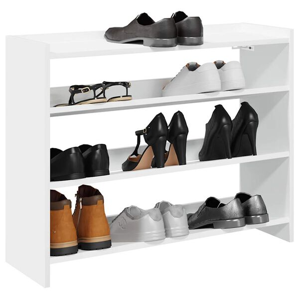 vidaXL Schuhregal Wei&szlig; 80x25x62 cm Holzwerkstoff